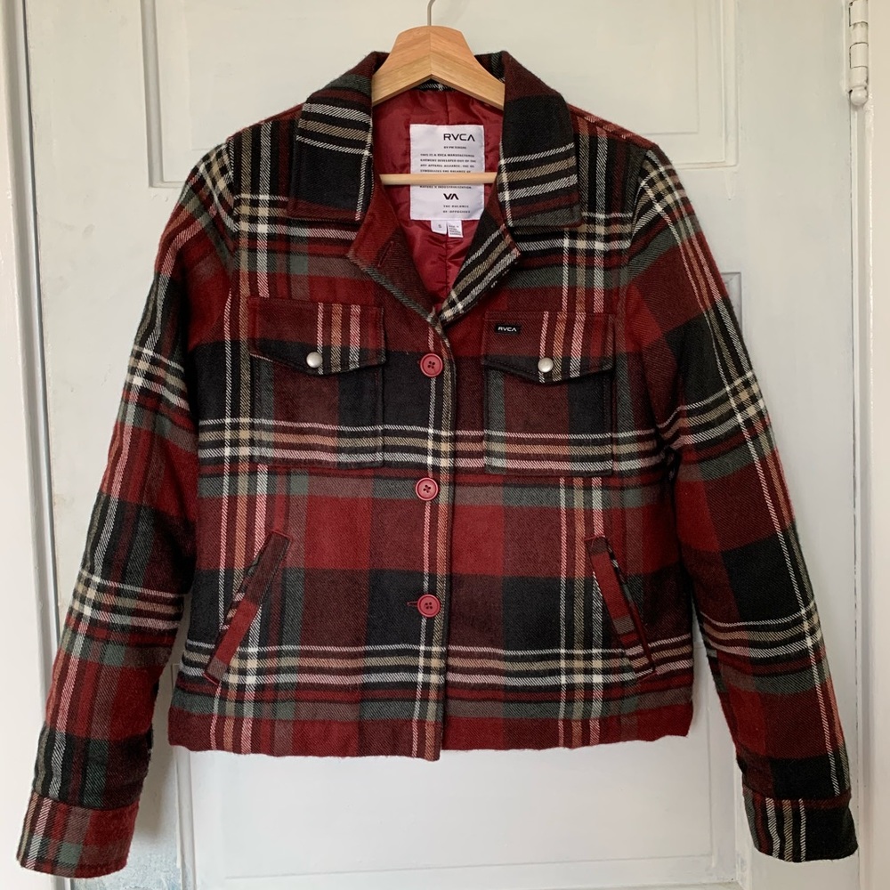 RVCA Plaid Red Jacket